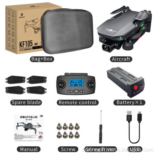 KF105 Drone 4K HD Camera GPS Brushless EIS Anti-Shake Photography Professional Image Transmission Foldable RC Quadcopter